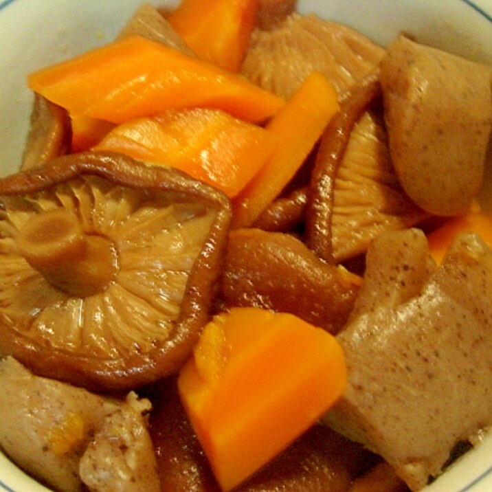 干し椎茸と蒟蒻 人参の煮物 戻し時間短 レシピ 作り方 By ねあっっ 楽天レシピ